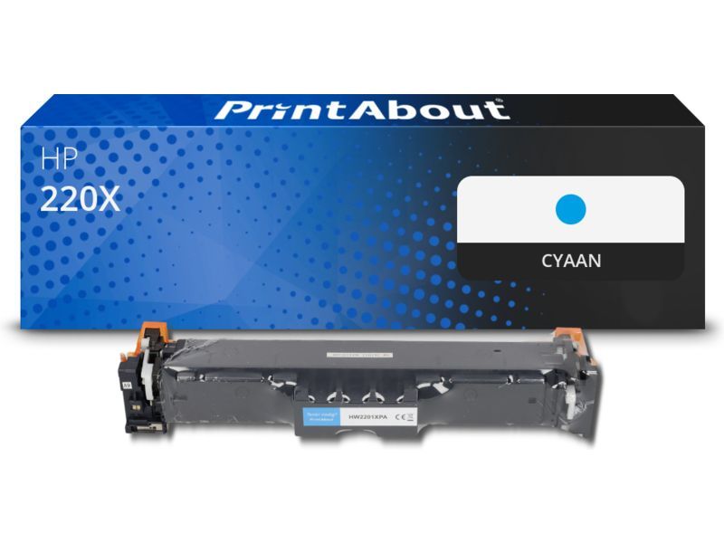 PrintAbout Toner 220X (W2201X) Cyaan Hoge capaciteit geschikt voor HP