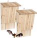 Relaxdays Vleermuiskast - Set van 2 - Hout - Lichtbruin
