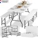 tectake® Set de table de camping - Table pliante avec bancs - 8 personnes - 180 cm - Table de pique-nique pliable - Table pliante - Résistant aux intempéries - Table de jardin - Table de bière - Blanc