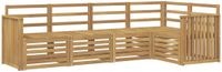 vidaXL - Buiten - bank - set - 5 - st - Wit - Massief - Acacia - Hout