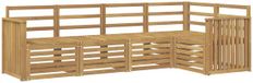 vidaXL - Buiten - bank - set - 5 - st - Wit - Massief - Acacia - Hout