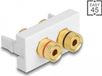DELOCK Easy 45 Module, 2x klemmen, kleur: rood/zwart
