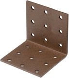 Alberts DURAVIS® geperforeerde hoekbeugel, roestbruin duplex gecoat, 60 x 60 x 60 mm, 50 stuks