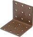 Alberts DURAVIS® geperforeerde hoekbeugel, roestbruin duplex gecoat, 60 x 60 x 60 mm, 50 stuks