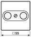 Jung Afdekplaat voor antenneconnector - Coaxiale antenneconnectorplaat A 561 PLTV CH