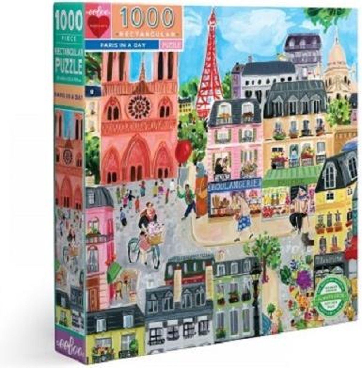 Eeboo Puzzel Paris in a day – 1000 stukjes