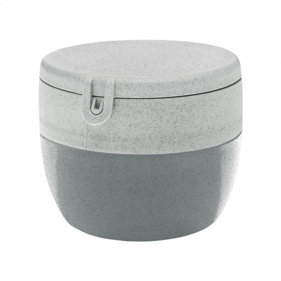 koziol lunchbox Bentobox 13 x 12 x 10 cm grijs 3 delig
