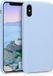 kwmobile telefoonhoesje Apple iPhone X - Siliconen - Mat Lichtblauw