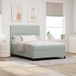 Maison Exclusive - Lit boxspring à LED avec matelas, gris clair, 140 x 200 cm, velours