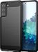 Techsuit Carbon Silicone Back Cover hoesje voor Samsung Galaxy S21 Plus - Zwart