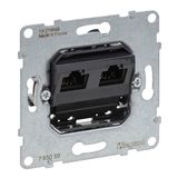 Legrand, SEANO gegevensdoos 2 x RJ45, inzet, cat. 5e, UTP, onafgeschermd, 765059