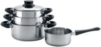 Cookinglife Pannenset RVS / Zwart 4-Delig