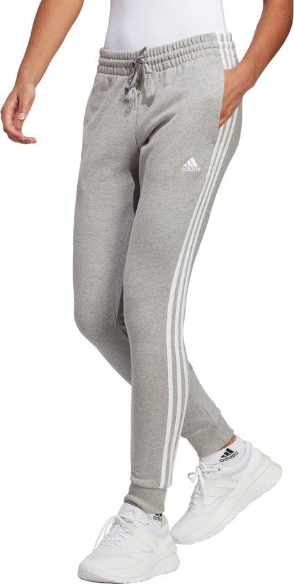 adidas Sportswear Essentials 3-Stripes French Terry Cuffed Broek Dames Grijs L