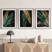 Lot de 3 affiches / posters triptyque - Feuilles - 3 affiches - 21x29,7 cm (cadres non fournis) - Bordure noire