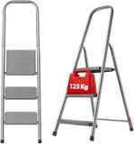 KADAX Stalen Trapladder 3 Treden Inklapbaar Antislip