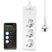 Offgridtec Smart wifi-stekkerdoos met 3 stopcontacten, app-gestuurd via Smart Life/Tuya, real-time energiebewaking, timer en scènes, compatibel met Alexa/Google Home, 16A/3680W, 1,8 m kabel, 1 stuk