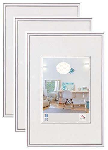 Walther Design KV025S3 New Lifestyle fotolijst - 20x25 cm - zilver - 3-pack