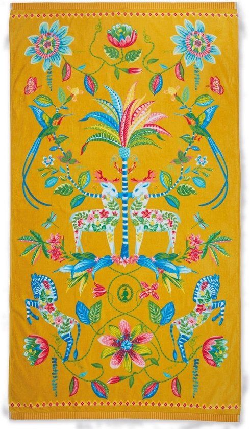 Pip Studio Curio Strandlaken - Geel - 100x180 cm