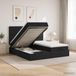 Maison Exclusive Lit Ottoman exclusif, avec matelas et éclairage LED noir, dimensions 180 x 200 cm, revêtement en tissu