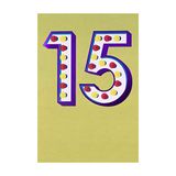 Leeftijd Hallmark Leeftijd 15 Verjaardagskaart - Foil Design Kaarten
