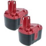 Bosch vhbw 2x Batterie Ersatz für Bosch 2607335561, 2607335538, 2607335637, 2607335562, 2607335537, 2607335510, 2607335645 für Werkzeug (2000 mAh, NiMH, 24 V)