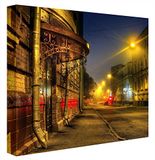 Ccretro-Lit Moscu Street decoratief verlicht beeld, methacrylaat, meerkleurig, 60 x 60 cm