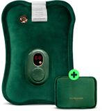 Vulpes Goods Elektrische kruik - Zacht flanel - Oplaadbare Warmwaterkruik - Baby kruik - Warmtekruik - Warmtekussen - Incl. Handwarmer - Digitaal Display - Ideaal bij menstruatieklachten - PRO Versie