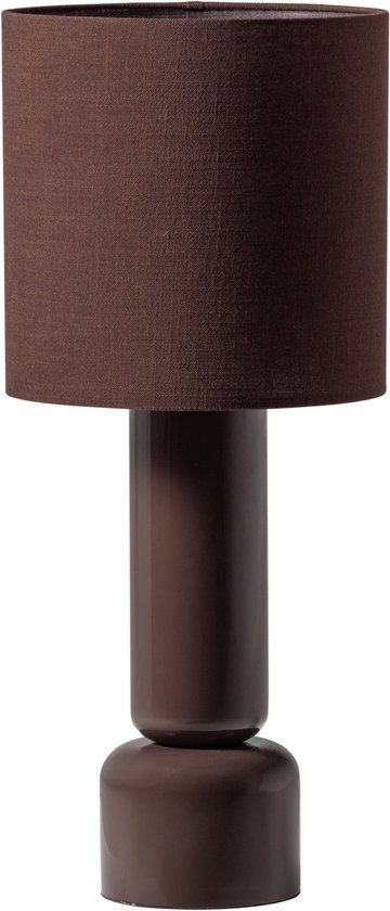WOOOD Zivian Tafellamp - Hout - Hoogglans Donkerbruin
