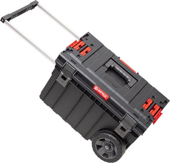 QBRICK SYSTEM - System ONE TROLLEY VARIO - Gereedschapskist met wielen - Zwart/rood