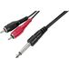 Monacor 0060360 Câble adaptateur audio [2x Cinch-RCA mâle - 1x Jack mâle 6,3 mm (mono)] 3 m noir