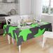 Bonamaison Tafelkleed, Anti-Mold, Sneldrogend, Waterdicht, 100% Polyester Tafellaken, Neon groene rook, 140 x 160 Cm
