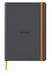 RHODIA 117479C - Soepel Notitieboek Titaan - A5 14,8 x 21 cm - Dot Stippen - 160 pagina's - Clairefontaine Ivoor Papier 90 g/m² - Leeslint, Elastieksluiting - Imitatieleer - Collectie Rhodiarama
