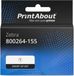 PrintAbout 800264-155 Zwart op wit (102 mm x 38 mm) 12 rollen geschikt voor Zebra
