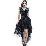 Burleska Ophelie Dames Maxi-jurk - zwart/blauw - XXL