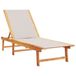 VidaXL Lounge Chair Padded Seat Acacia Wood, Fabric/Textile Grey