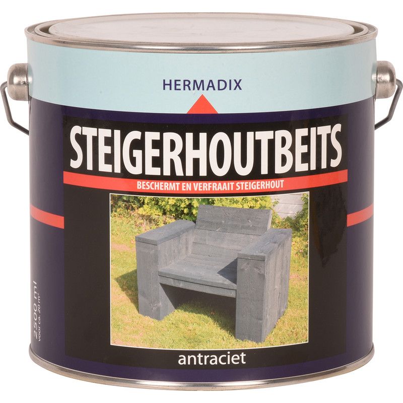 Hermadix Steigerhout Beits 2.5L Antraciet