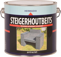 Hermadix steigerhout beits 2 5L antraciet