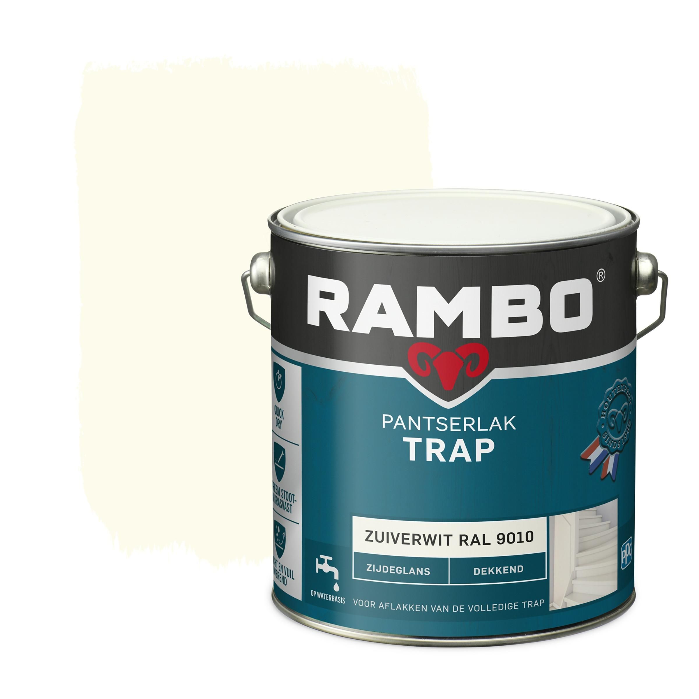 Rambo Pantserlak vloer acryl dekkend zijdeglans zuiverwit 2,5 l