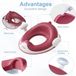Merkloos Siège de toilette pour enfants, entraînement aux toilettes, siège d'apprentissage, lunette de toilette, siège de pot pour jeunes enfants, adapté aux toilettes rondes et ovales