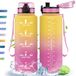 Drinkfles, HoneyHolly Drinkfles, 1,5 l, motiverende sportfles, BPA-vrij, waterfles voor sport, fitness, yoga, school, kantoor