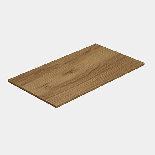 Baikal Werkblad van hout voor badkamer, melamine, 16 mm, tafelblad, combineerbaar met modulair meubelstuk