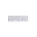 WE MacOS draadloos Bluetooth-toetsenbord, dubbele Bluetooth-verbinding, geïntegreerde oplaadbare batterij, aluminium look, zilverwit