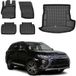 Omac Kit Tapis De Sol Et Coffre Compatible Avec Mitsubishi Outlander 2012-2015 En Caoutchouc TPE Noir