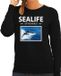 Bellatio Decorations Shoppartners Bv Dieren foto sweater Dolfijn - zwart - dames - L