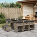 Maison Exclusive - Ensemble de jardin, 11 pièces, avec coussins, gris, en polyrotin