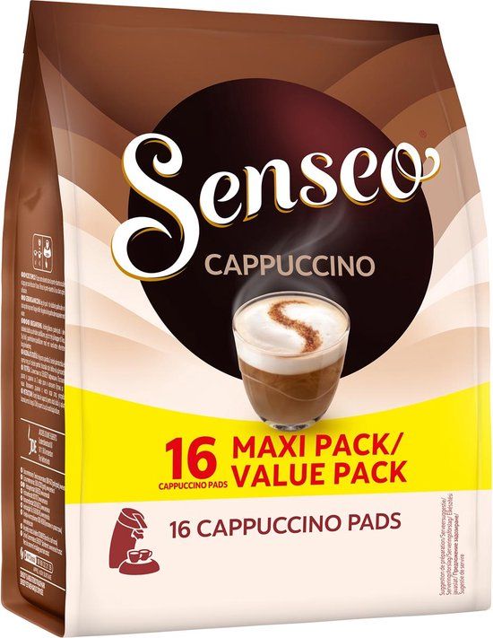 Senseo Cappuccino, zakje van 16 koffiepads