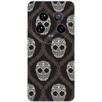 Xiaomi Bedrukt siliconen hoesje compatibel met Xiaomi 14 Ultra Floral skull