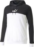Puma Ess Block X Tape Hoodie Wit, Zwart XL Man