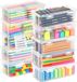 TEBOKHAD Opbergdoos voor kantoorbenodigdheden, kunststof, pennendoos met klikdeksel, stapelbaar, voor schrijfwaren, documenten, pennen, klein gereedschap, BPA-vrij, organizer (M)