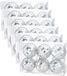 Cepewa disco kerstballen - 36x stuks - zilver - D5 cm - foam/glas - discobal/discobol